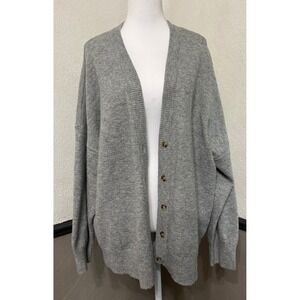 Torrid Cardigan Sweater Women's 3 Gray Knit Open Front Librariancore Plus Size